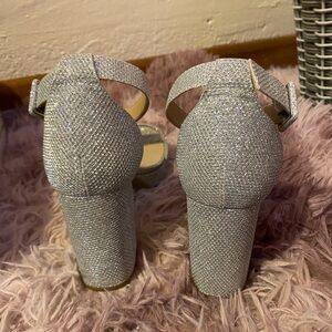 Elegant Silver Women's Heels